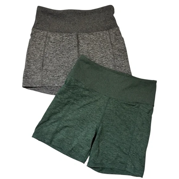 NWOT Zobha Heathered Gray and Green Shorts Bundle - Picture 1 of 7
